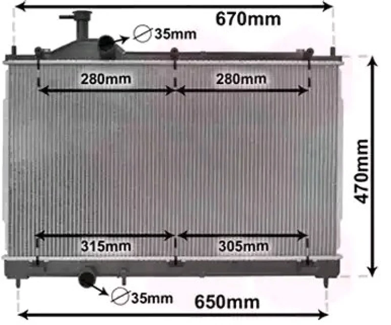 Image of VAN WEZEL 32002256 Engine radiator Aluminium Radiator,engine cooling (470)
