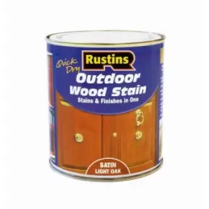 Image of Rustins Outdoor Wood Stain 500ml Satin Light Oak
