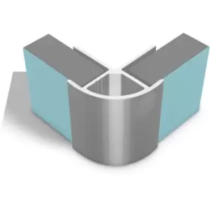Image of Classic 11mm Wall Panel External Corner Trim Type b Satin Anodised - Satin Anodised - Multipanel