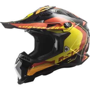 Image of LS2 MX700 Subverter Arched Black Yellow Red L