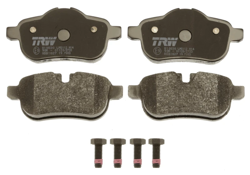 Image of TRW GDB1827 Brake pad set prepared for wear warning indicator, with brake caliper screws Brake Pad Set,disc brake (402)