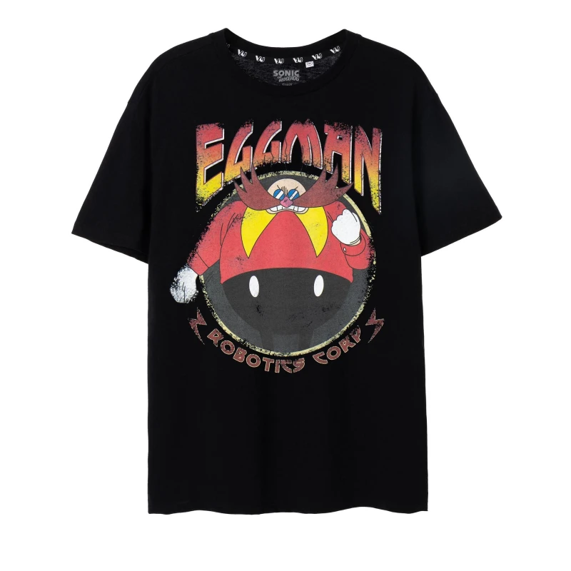 Image of Sonic the Hedgehog Sonic the Hedgehog Men Short Sleeved T-Shirt in Black Size: Small Black S Male 5063203017249