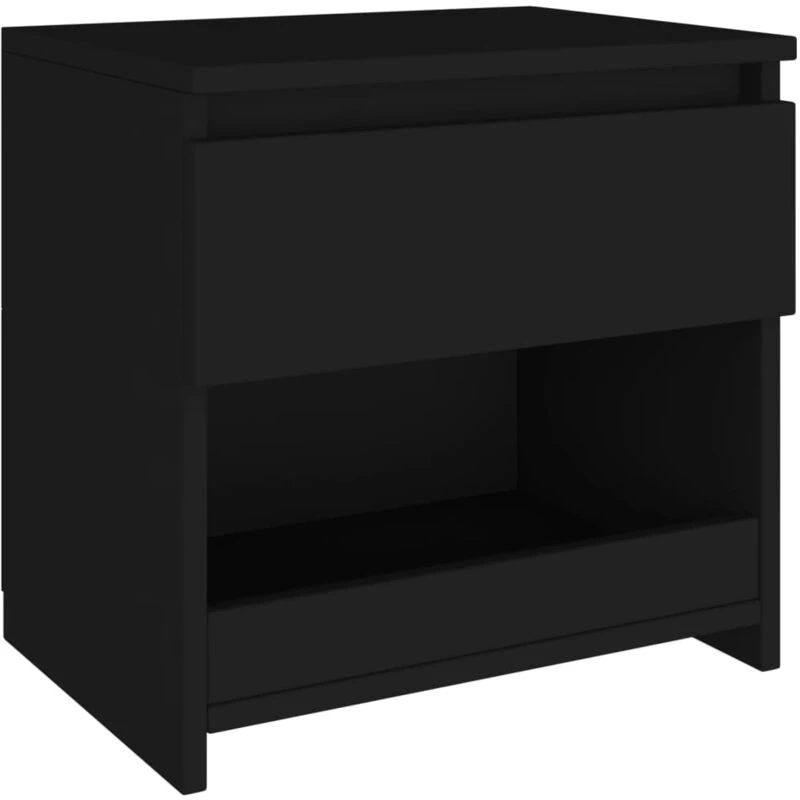 Image of VIDAXL Bedside Cabinet Black 40x30x39cm Engineered Wood Vidaxl 8720286352915