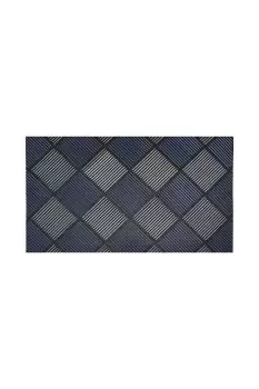 Platina Scraper Rubber Doormat 40x70cm Silver/Blue