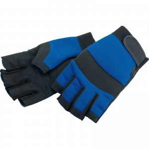 Image of Draper Fingerless Gloves Black / Blue L