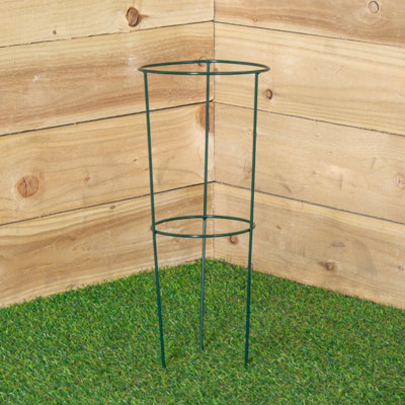 Image of Samuel Alexander Tom Chambers Urban Green Conical Garden Plant Support Ring 20cm- Small Dark Green