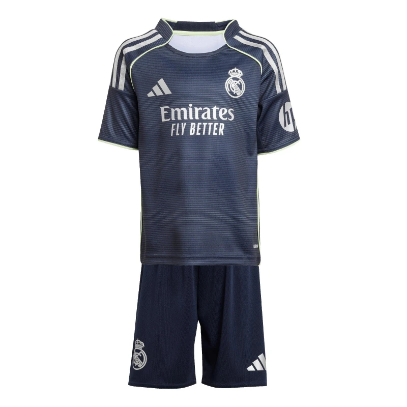 Image of adidas Real Madrid Away Mini Kit 2025 2026 Infants Black male 3-4 Years