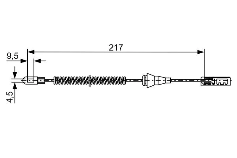 Image of Bosch 1 987 482 461 Brake Cable 217mm Cable,parking brake (124)