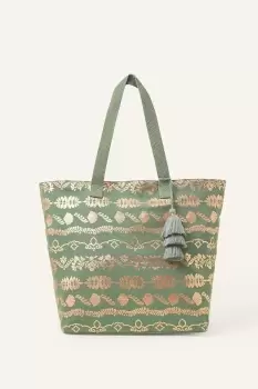 Image of Foil Print Beach Tote Bag