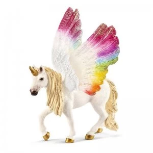 Image of Schleich Bayala Winged Rainbow Unicorn Toy Figure