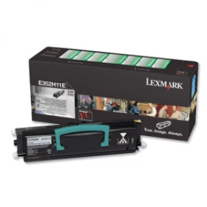 Image of Lexmark E352H21E Black Laser Toner Ink Cartridge