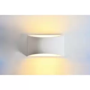 image of Integral Indoor Decorative Paintable Plaster Galatsi Wall Light IP20 For 1 x G9 Max 40W White