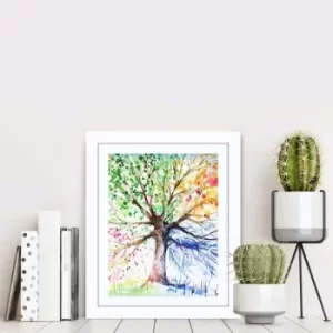 Image of BCT-004 Multicolor Decorative Framed MDF Painting