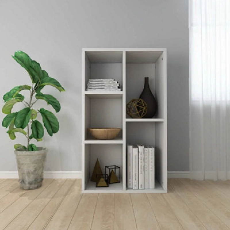 Image of VIDAXL Vidaxl - Book Cabinet/Sideboard White 50x25x80cm Engineered Wood 800162