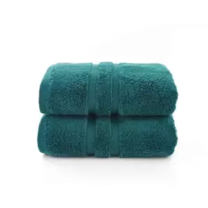 image of The Lyndon Company Chelsea 2 Pack Hand Towel - Dark Green