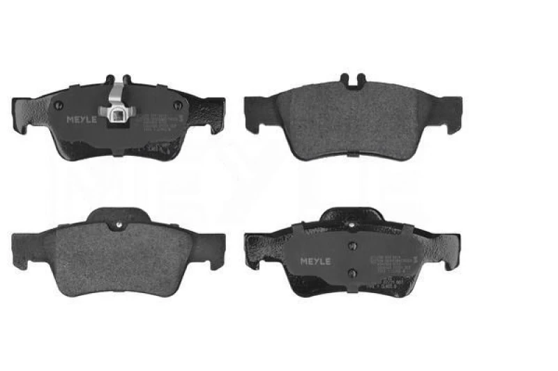 Image of MEYLE 025 233 3416 Brake pad set Rear Axle, prepared for wear warning indicator, Original Quality, with anti-squeak plate Brake Pad Set,disc brake (4