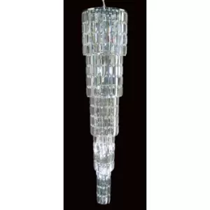 Image of Impex Padua 15 Light Tiered Stairwell Ceiling Chrome