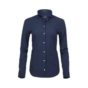 Image of Tee Jays Womens/Ladies Perfect Long Sleeve Oxford Shirt (S) (Navy)