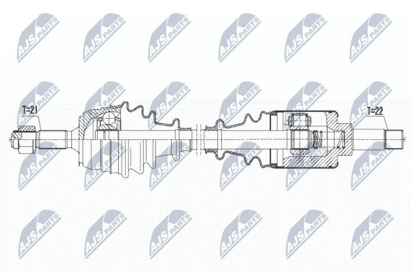 Image of NTY NPW-CT-065 Drive shaft Front Axle Left Drive Shaft (13)