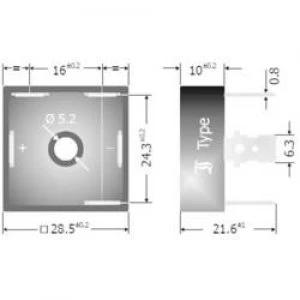 Image of Diode bridge Diotec DB25 08 D 63 800 V 25 A