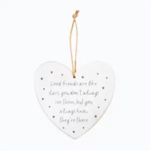 image of Sass & Belle Good Friends Are Like Stars Heart Plaque