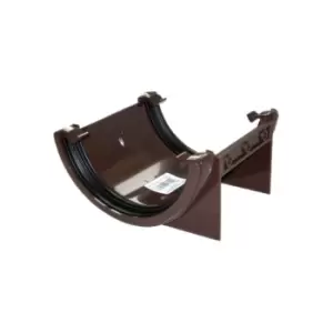 Floplast Brown Half Round Union Bracket (Dia) 112mm 1