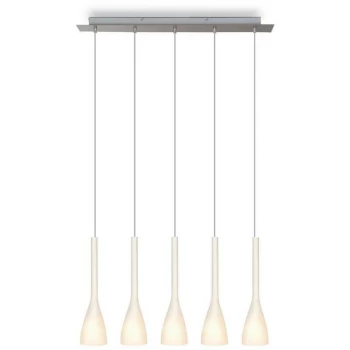 image of Linea Verdace Lighting - Linea Verdace Vase Straight Bar Pendant Ceiling Light Stainless Steel