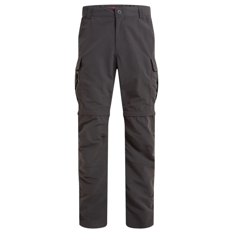 Image of Craghoppers Craghoppers Men NosiLife Pro Insect-Repellent Odour Elimination Zip-Off Cargo Trouser in Dark Grey Size: 36R Dark Grey 36R Male 50632600