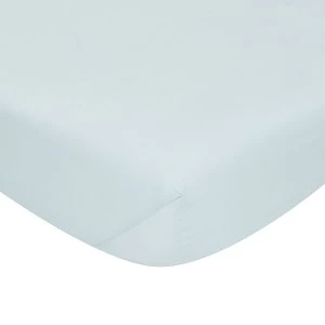 Image of Catherine Lansfield Non-Iron Double Fitted Sheet - Duck Egg