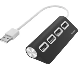 Image of HAMA 4-port USB 2.0 Hub - Black