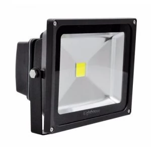 Lighthouse IP65 Ultra Efficient LED Black Aluminium Floodlight - 30 Watt