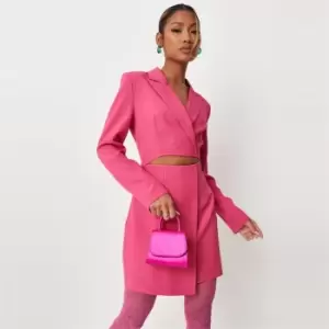 Missguided Cut Out Tailored Blazer Dress - Pink