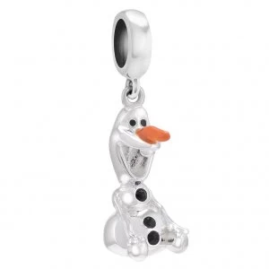 image of Chamilia Disney Frozen Olaf Charm with Orange & Black Enamel