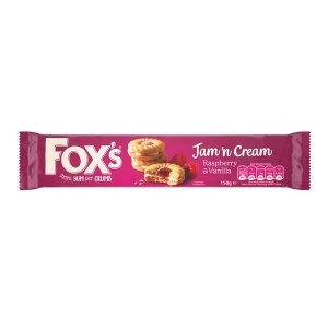 image of Foxs Jam and Cream Rings Real Raspberry Biscuits