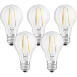 Image of OSRAM 4058075090569 LED (monochrome) EEC E (A - G) E-27 Pear shape 7 W = 60 W Warm white (Ø x L) 60 mm x 105mm Filament 5 pc(s)