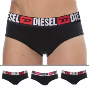 Image of Diesel 3 Pack Denim Division Cotton Briefs - Black S