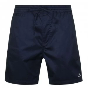 Image of Gant Relax Logo Shorts - Navy 410