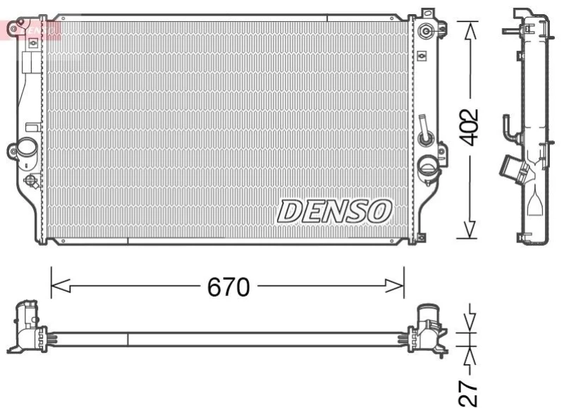 Image of DENSO Engine radiator DENSO DRM50092