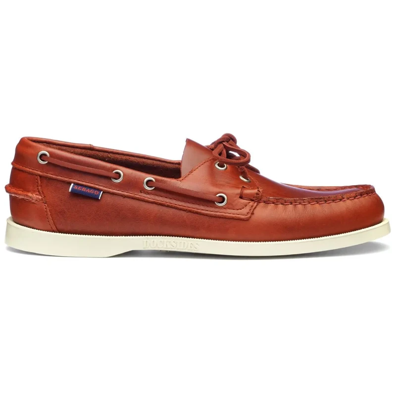 Image of Sebago Boat shoes Sebago Portland Waxed Rouge Male 46,5