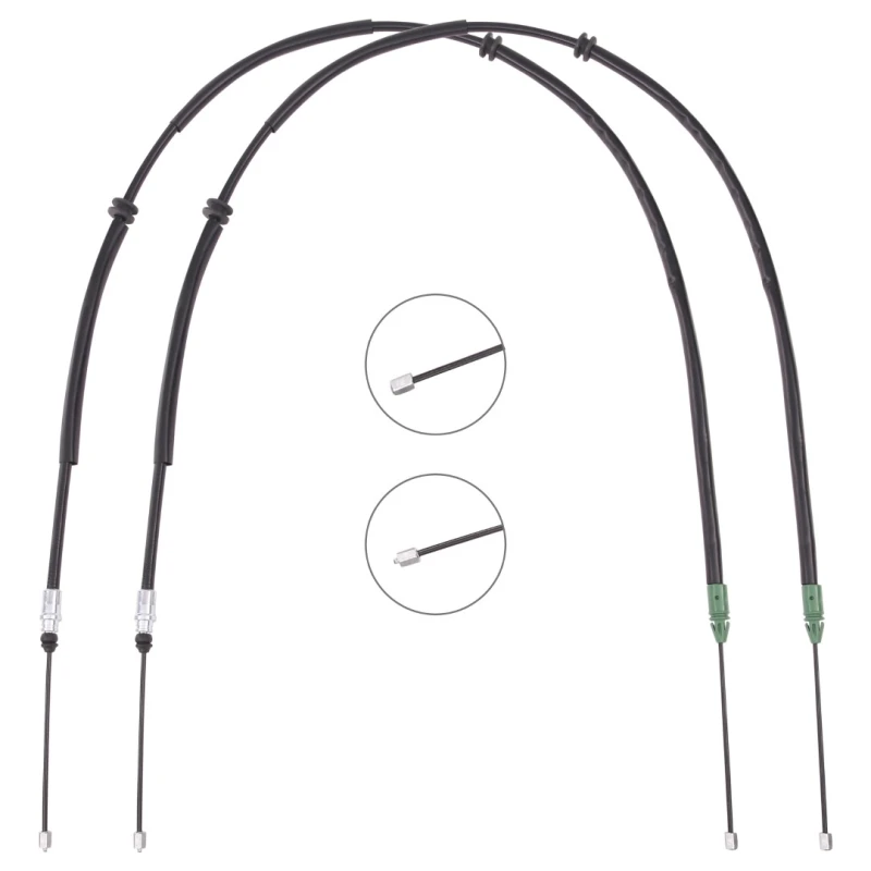 Image of RIDEX 124C1234 Brake Cable Left Rear, for left-hand/right-hand drive vehicles, 1525/1235mm Cable,parking brake (124)