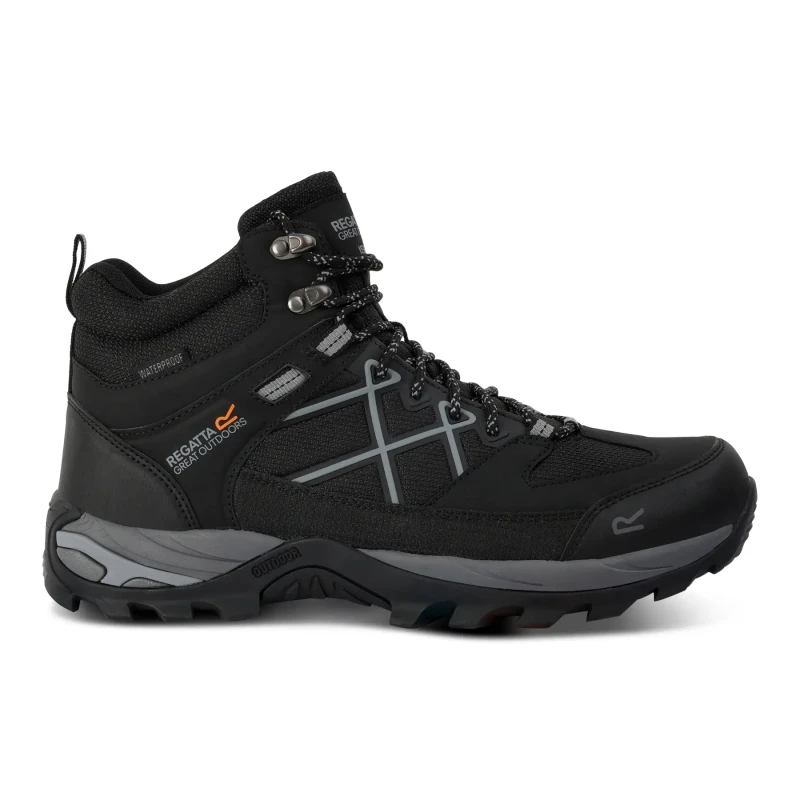 Image of Regatta Regatta Men 'Samaris III' Walking Boots in Black Size: 8 Black 8 Male 5063019659732