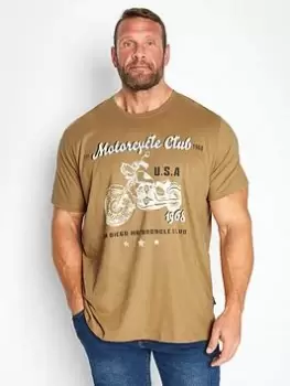 Image of BadRhino Motorcycle Club T-Shirt - Iced Coffee, Brown, Size 2XL, Men
