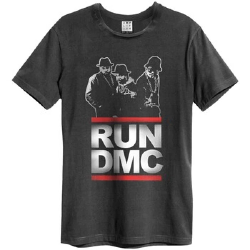 Image of Amplified Amplified Men Silhouette Run DMC T-Shirt in Charcoal Size: X-Small Charcoal XS Male 5063238196742