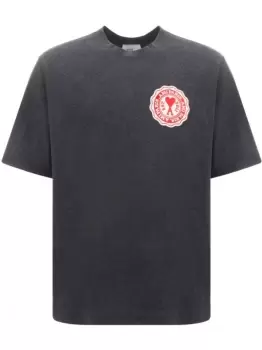 Image of AMI PARIS Ami France Patch T-Shirt Anthracite