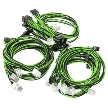 image of Super Flower Sleeve Cable Kit - Black/Green