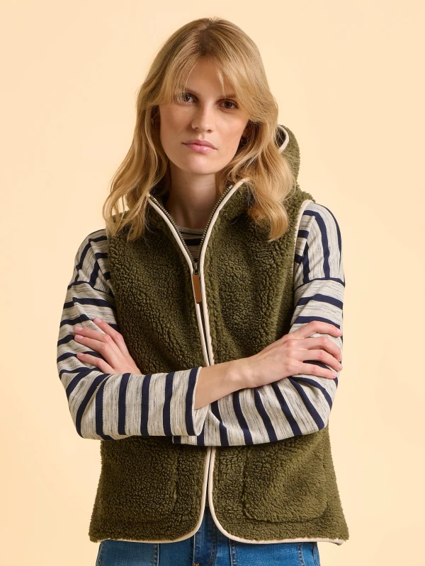 Image of Brakeburn Womens Snug Gilet in Green Size: 10 Green Female 10