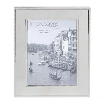 image of 8" x 10" - Impressions Nickel Plated Steel Photo Frame