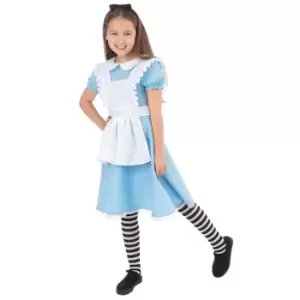 Image of Bristol Novelty Girls Traditional Alice Costume (L) (Blue/White/Black)