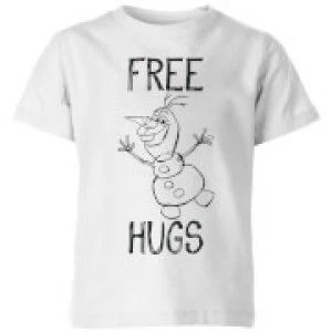 image of Disney Frozen Olaf Free Hugs Kids T-Shirt - White - 3-4 Years