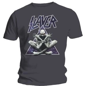 Image of Slayer - Triangle Demon Unisex Large T-Shirt - Grey